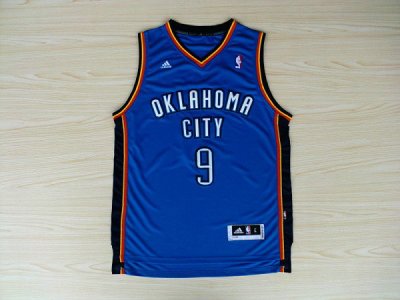 Maillot De Basket Oklahoma City Thunder Serge Ibaka 9 Tissus Sportif Fans Edition Bleu